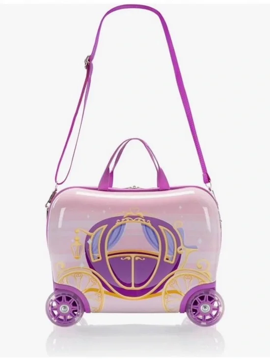 Kohl's Pink & Purple Princess Carriage Ride-On Kids Luggage - Picture 8 of 12